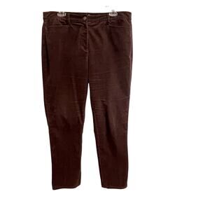 Real Clothes Saks Fifth Avenue Size 14 Brown Corduroy Pants Womens Casual